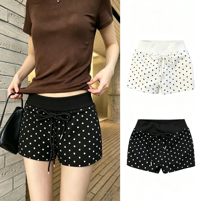 Maternity Shorts 2026 New Summer Thin Polka Dot Drawstring American Casual Sports Drawstring New High-Waisted Pants Maternity Shorts 2026 New Summer Thin Polka Dot Drawstring American Casual Sports Drawstring New High-Waisted Pants