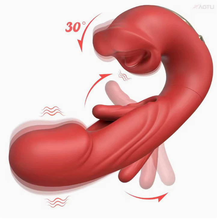 Vibrateur 3-en-1 rechargeable en forme de u avec stimulation orale_voghion.com