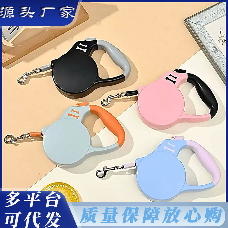 Cuerda de tracción para perros transfronteriza correa para el pecho para salir a pasear al perro Tractor telescópico automático Collar para perros Corgi Shiba