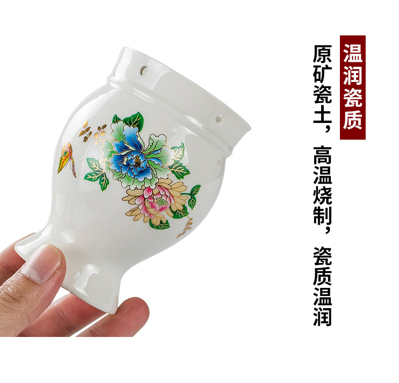 Ceramic Moxibustion Jar with Double Layer Heat Protection 4 in 1 Gua Sha Cup Massage Warmer for Home Use specifications
