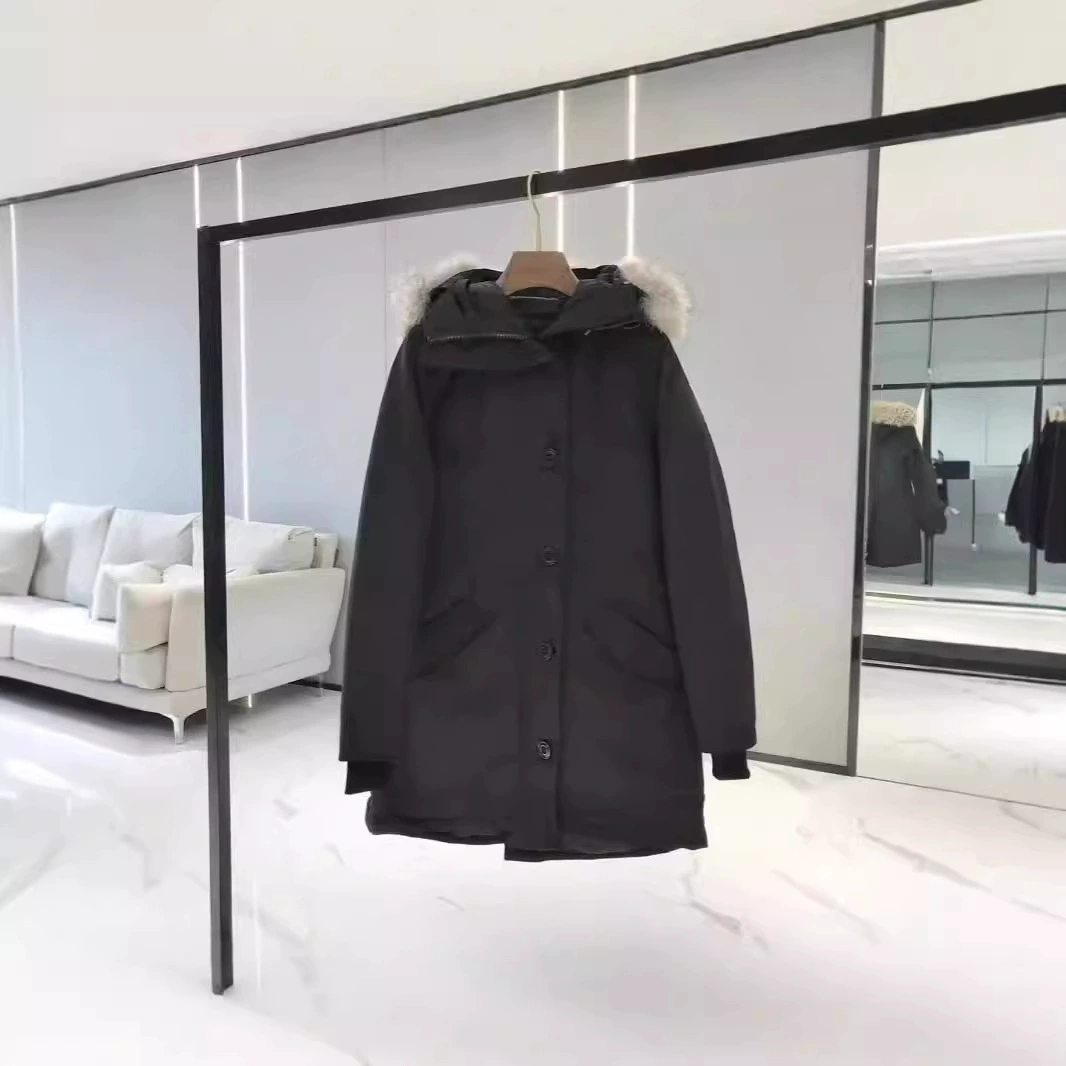 Женский пуховик-парка (PALM MOOSE), меховая отделка капюшона, длинный зимний coat, размер XS–XL