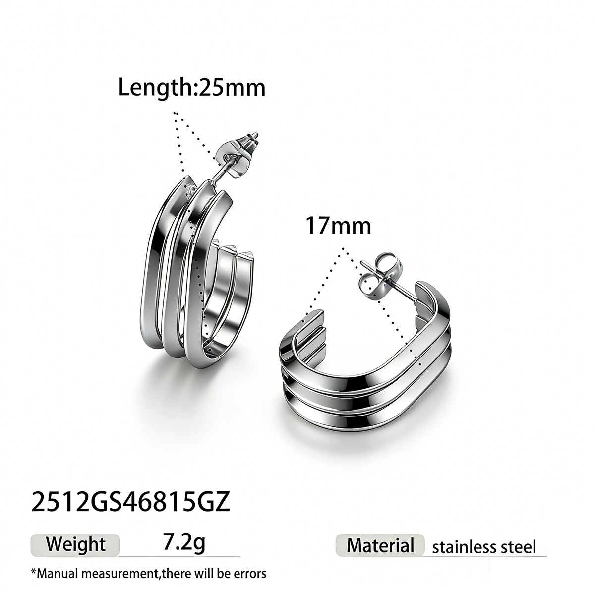 Taina europa y americana pendientes de acero inoxidable lujoso ligero de alta sensibilidad brillante cara eléctrica de aluminio de acero de color contraste pendientes de orejas de venta caliente transfronterizas