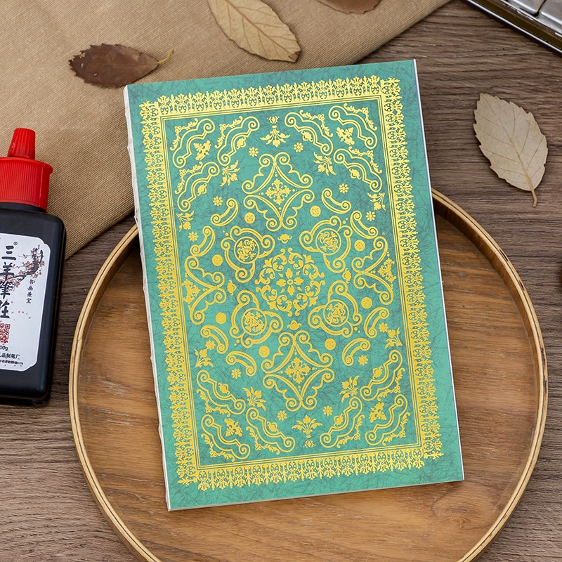 Retro leather book for students, increased thickness, graffiti, hand painting