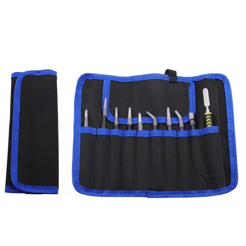 镊子组合套装帆布袋皮包袋便携多功能夹持五金工具园艺水族赠品组