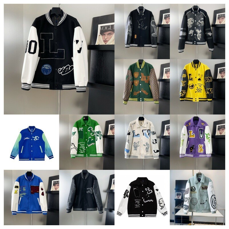 Cross-Border Foreign Trade High-Quality Loose-Fitting Trendy Baseball Jacket Unisex Embroidered Casual Jacket