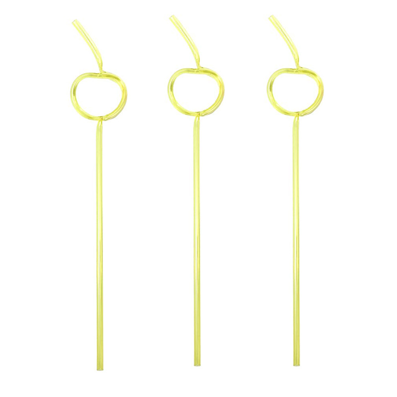 Cruz-frontera Crazy paja cristal forma desechable plástico paja PET bar cóctel diversión Decoración del partido