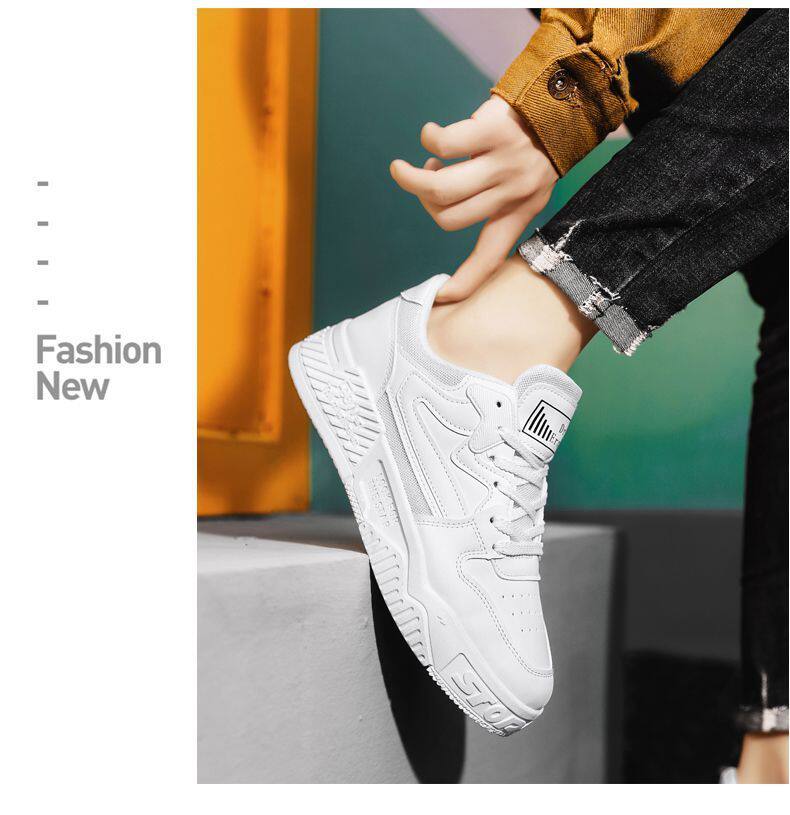 Giày thể thao nam cổ thấp đế dày tăng chiều cao chống trượt, giày sneaker phối màu đen trắng — EQ01 màu trắng, EQ01 màu đen chi tiết 11