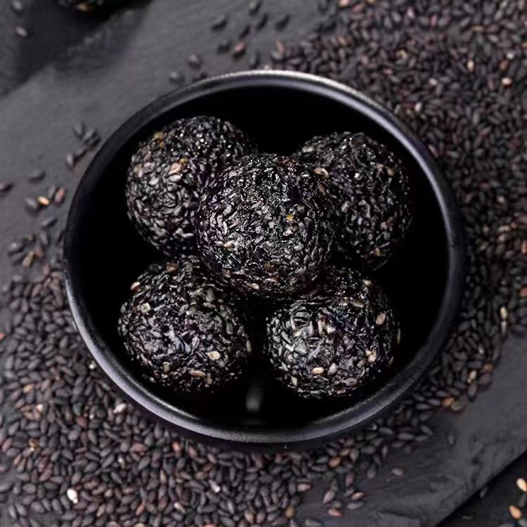Internet-famous Black Sesame Ball Snacks, Individually Packaged, Drop Shipping 500g — Sesame Balls for Wedding Celebrations & New Year Festivities, Wholesale Black Sesame Treats
