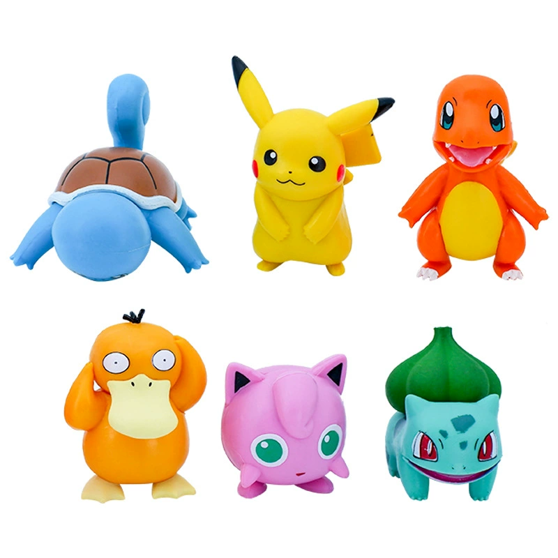 6 настольных фигурок Pokemon Q-версии, украшения, оптовая продажа, цельная доставка