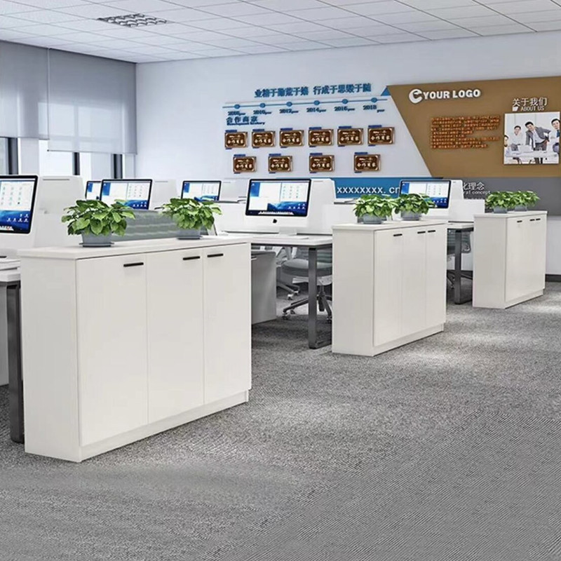 Office Desk Side Cabinet Partition Cabinet Low Cabinet with Lock File Cabinet Workshop Combination Half Wall Fence Cabinet Cover Tω