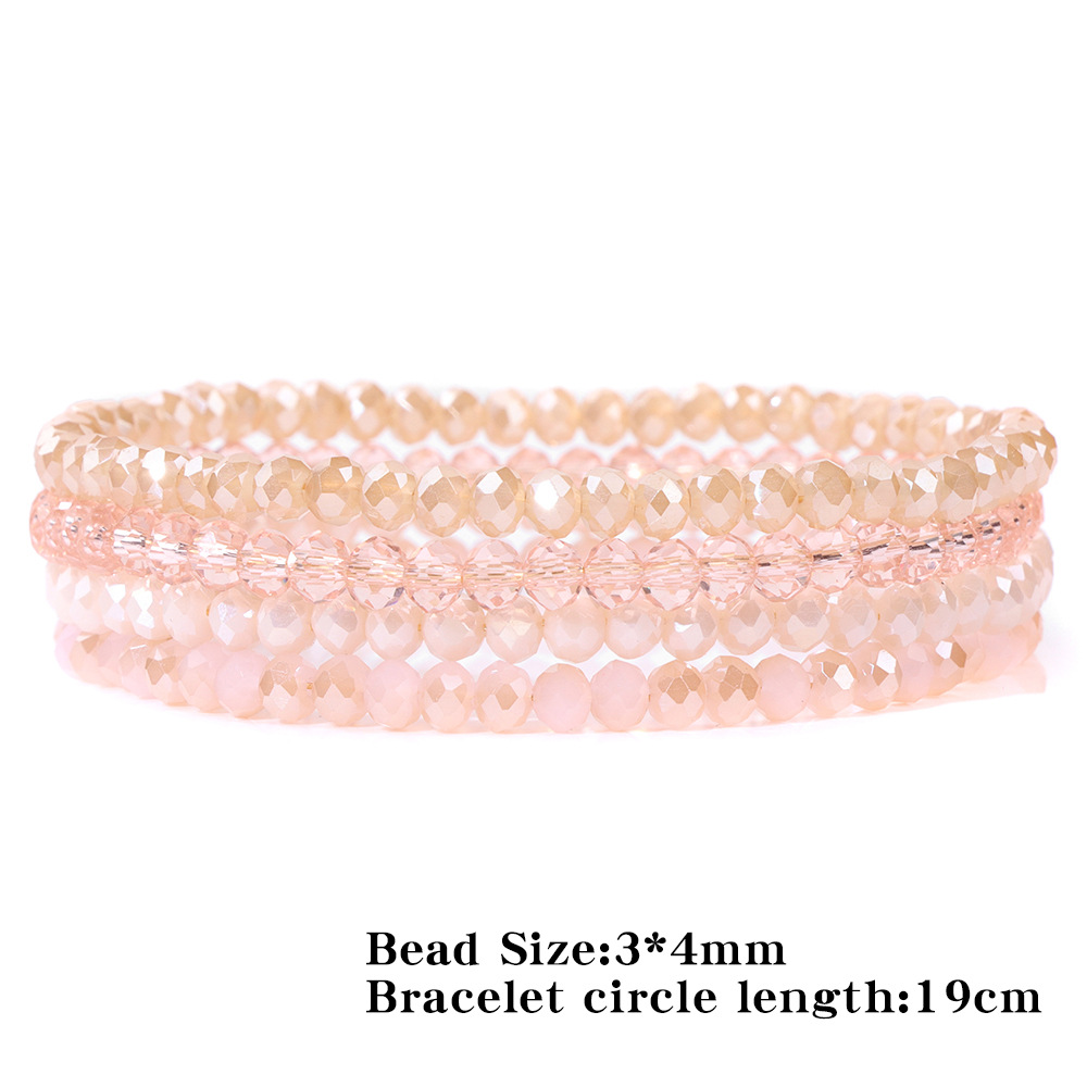 21g Weight Bracelets Classification Artificial Crystal Chain Material 4 Pieces Set Quantity Holiday, Daily Occasion Artificial Crystal Material Geometric Pattern Unisex Gender Beaded Design Shiny, IG Style Style IG Style Shiny Geometric Artificial Crystal Wholesale Bracelets 4