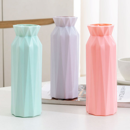 Creative Nordic vase container simple geometric plastic flowerpot ornaments living room small fresh flower arrangement decoration