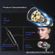 Cross-border foreign trade subwoofer metal headset wired round head with microphone in-ear HD call singing factory wholesale