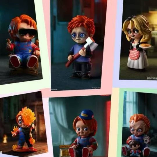 Плюшевая кукла Bubble Mart Ghost из серии Chucky, коллекционная фигура на Halloween, слепой бокс