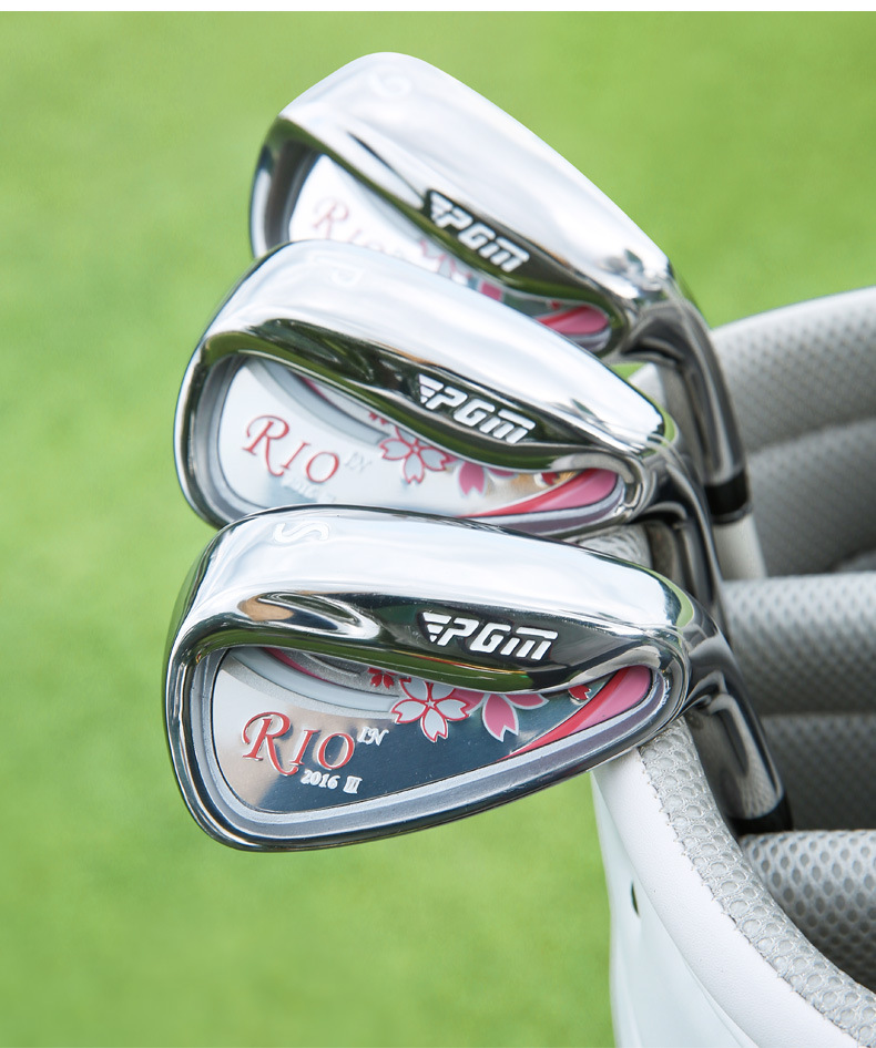 Gậy sắt số 7 golf nữ PGM RIO III thép không gỉ, đầu gậy tập luyện đơn thanh — TIG038 (Carbon) trắng hồng-Sắt số 7, TIG038 (Thanh thép) trắng hồng-Sắt số 7, Thanh carbon TIG038-6#, TIG038 - Que carbon 8# chi tiết 7