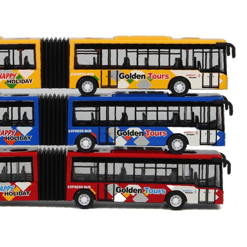 Modelo de Autobús Articulado de Aleación con Fricción por Retroceso para Niños image 1