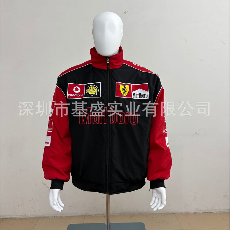 F1 Racing Suit Embroidered Ferrari Racing Suit Marlboro Motorcycle Motorcycle Suit Cycling Suit Cotton Jacket Customization