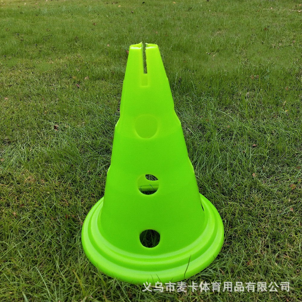 Fábrica al por mayor Maca 30cm logo barril con agujero 12 pulgadas entrenamiento de fútbol obstáculo cono barricada transfronteriza Fútbol