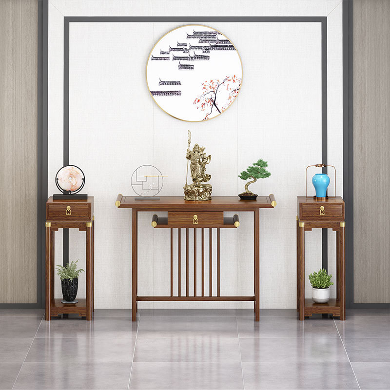 Nuevo estilo chino vista mesa de escritorio Mesa Zen Hall escritorio MESA DE Buda hogar tira tabla vista Mesa pasillo gabinete estrecho image 5