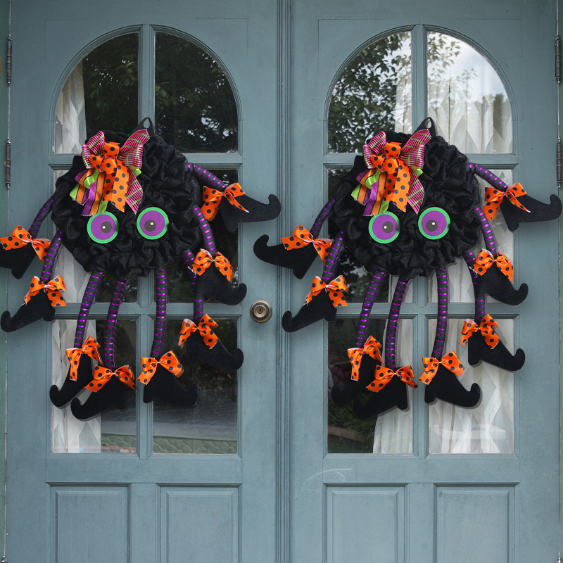 Home & Garden New Multi legged Spider Door Hanging Creative Wreath Garland Party Decorations Wholesale_voghion.com