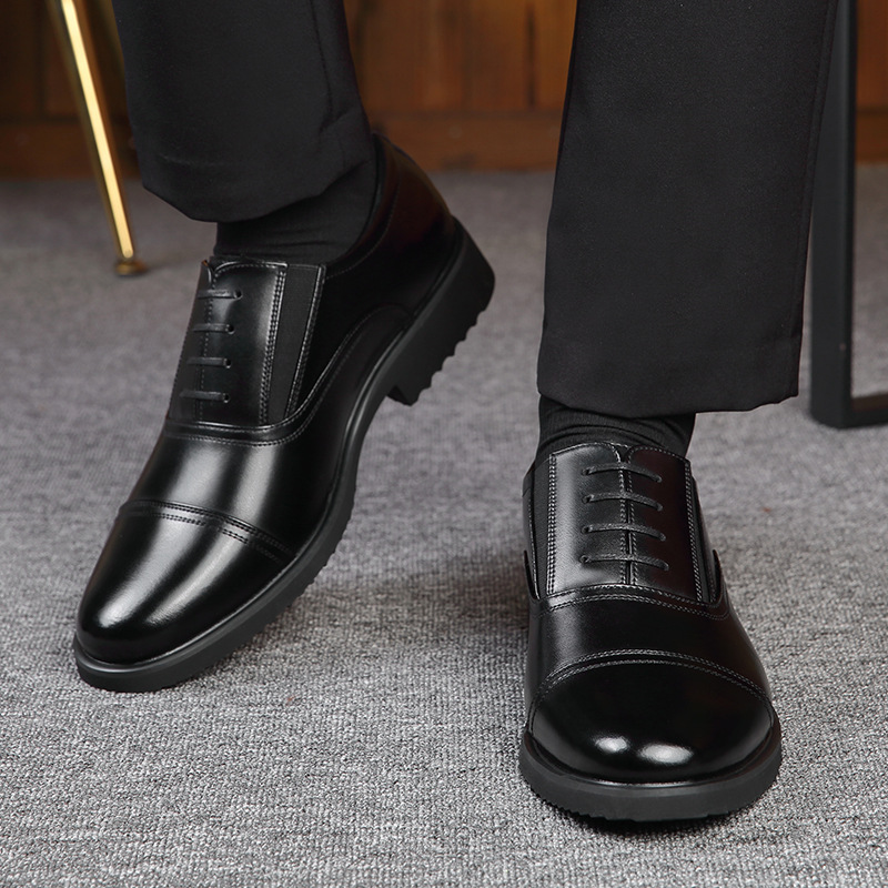 Heren nette schoenen van echt leer met zachte antislipzool_voghion.com