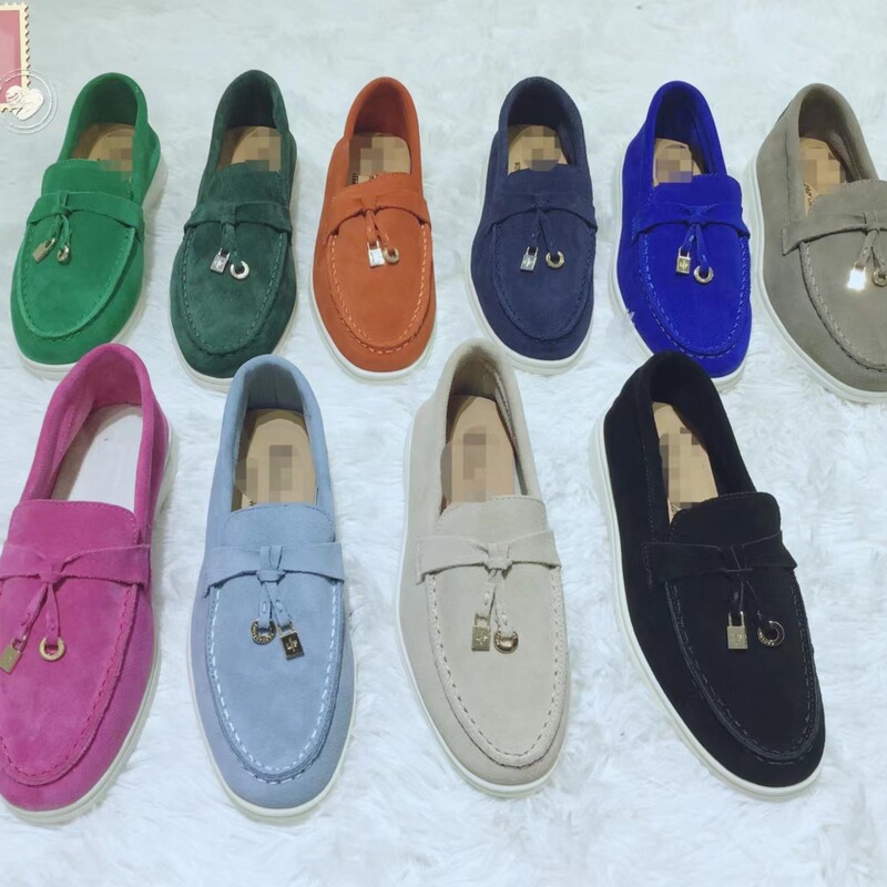 Factory spot direct sales 2023 High version LP pedal soft bottom casual women's shoes comfortable all-match leather loafers