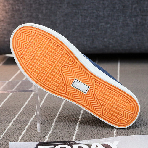 2024 spring beef tendon thick-soled denim shoes for women old Beijing cloth shoes mom student sneakers lazy canvas shoes for women