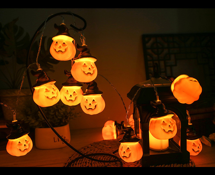 Lanterna a LED con ciondolo a forma di cappello da mago, decorazione per feste in casa stregata, per Halloween, colore: nero_voghion.com