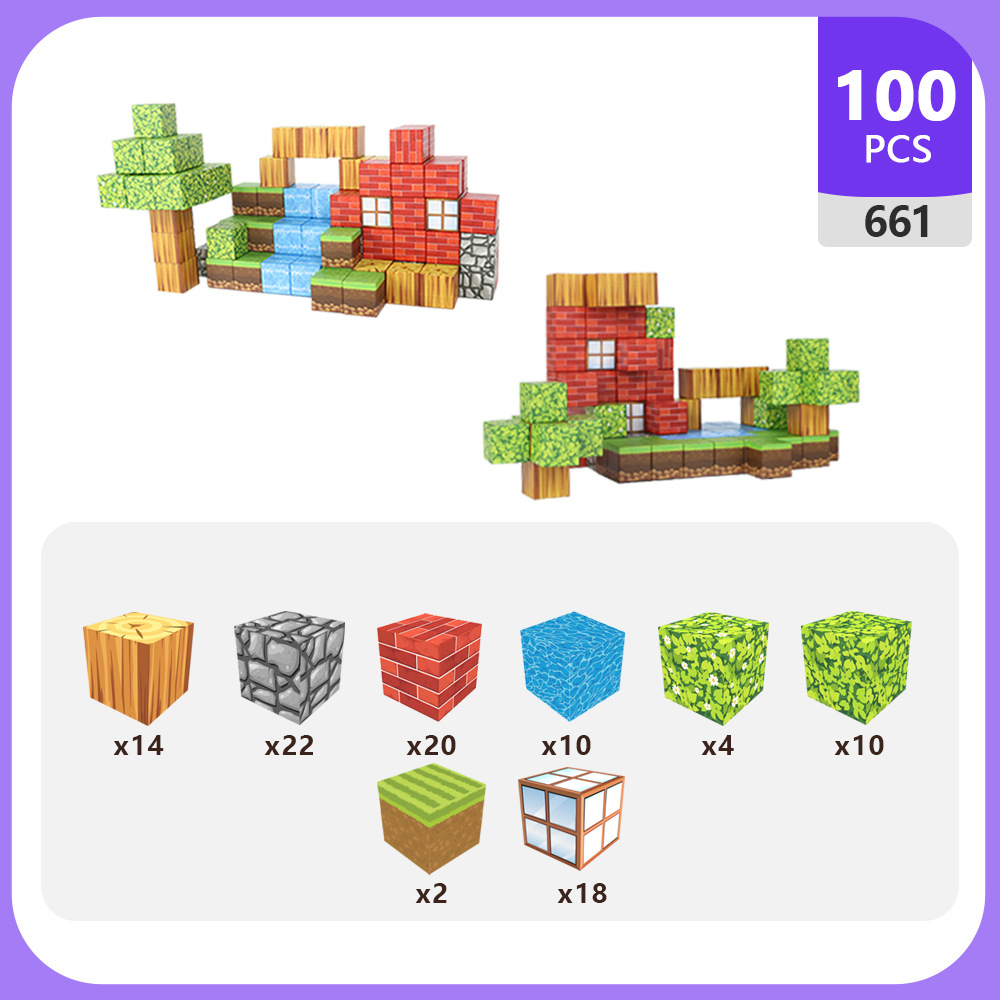 Transfronterizo Mi Magnetic World Puzzle Magnet Block 25 Magnetic Block Set Magnetic Cube