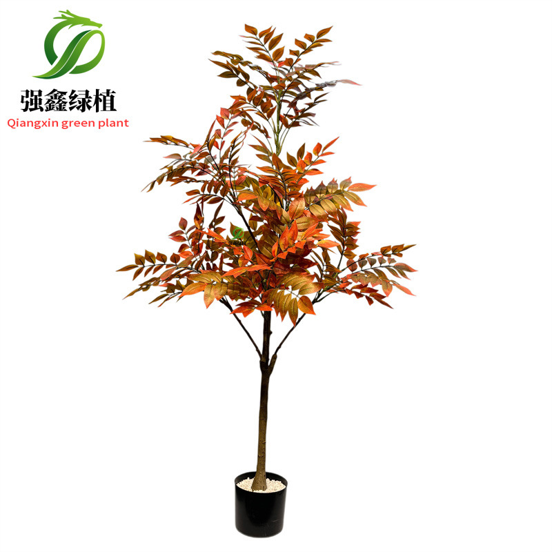 Planta de simulación de interior eucalipto árbol falso bonsai sala de estar decoración del suelo hoja de dinero falsa planta verde adorno en maceta image 35