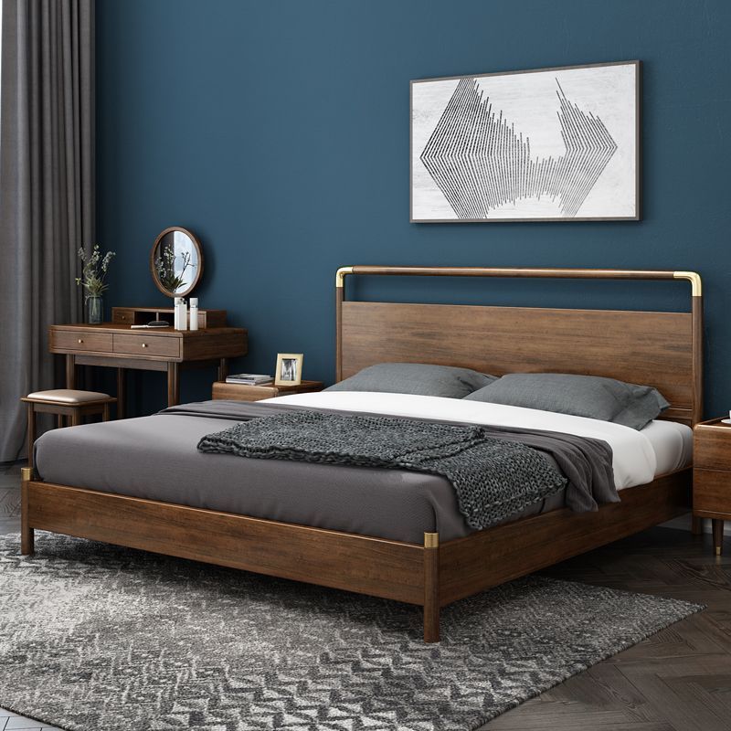 Cama de madera maciza china 1m 8 camas dobles de nuez 1m 5 camas 1m 2 modernas dormitorios matrimoniales caseros cama de nuevo estilo chino