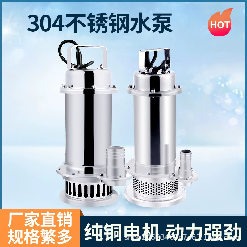 QX WQ нержавеющая сталь 304 погружной насос чистая вода канализация промышленный канализационный насос бытовой небольшой слабая устойчивость к кислотам и щелочам большой поток