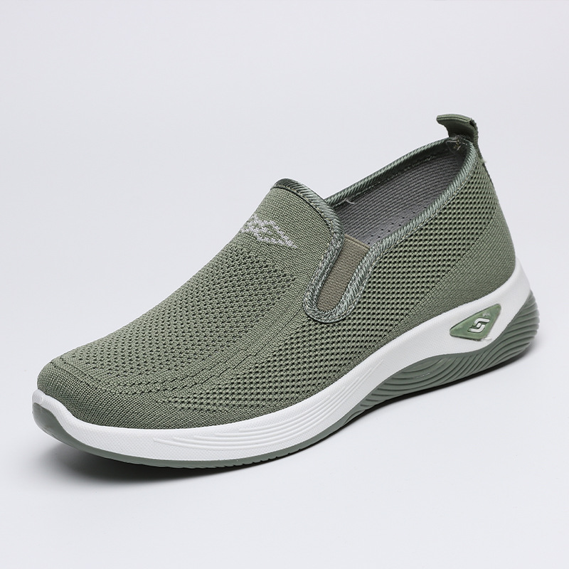 Zapatos mujer 2025 primavera y otoño nuevo estilo zapatos planos de un pie zapatos de tela viejos de Beijing zapatos de mujer transfronterizos zapatos de madre de mediana edad y ancianos