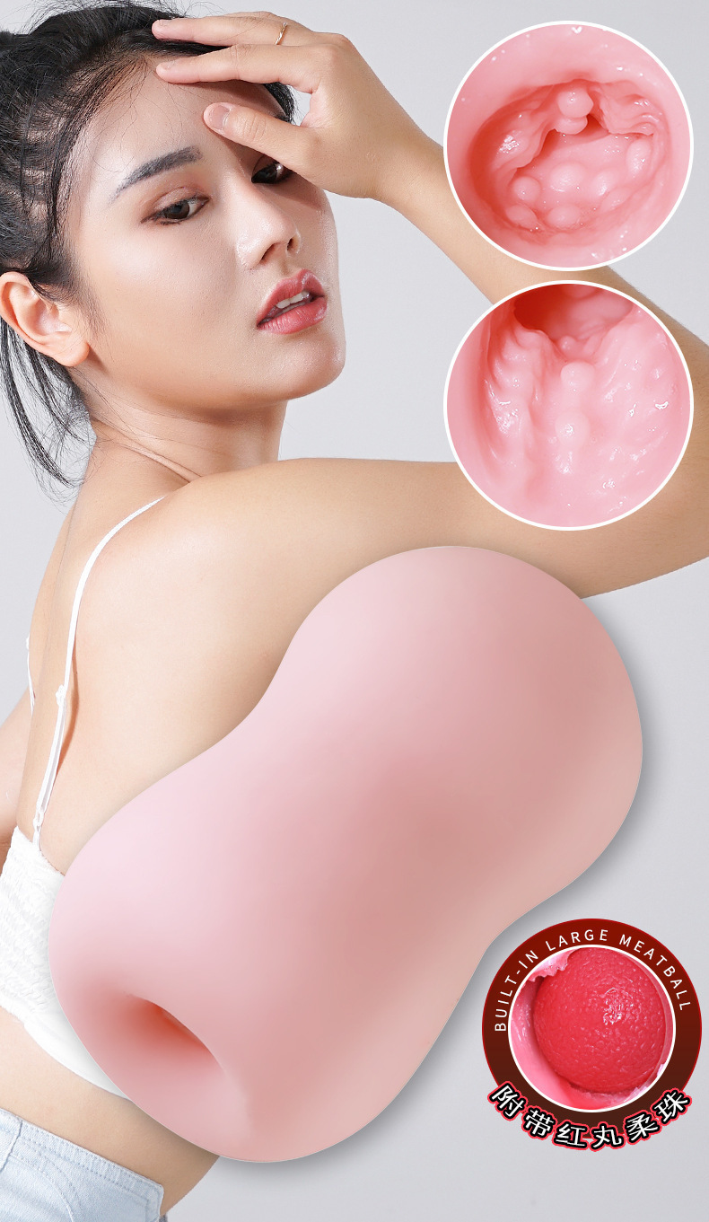 Male Masturbator Airplane Cup with Vaginal and Anal Mold, TPE, Manual Use, Flesh Tone — detail image 5