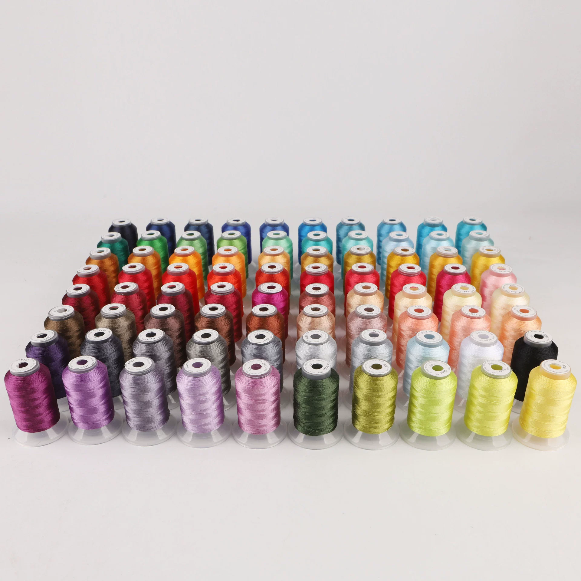 Embroidery Thread Set, 80 Colors, 120D/2 High‑Strength Polyester, 500 m per Spool