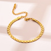 Golden accessory, bracelet stainless steel, fashionable chain, trend jewelry, pink gold