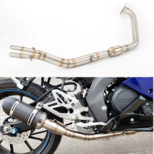 Motosiklet R15 V3 MT15 R15M üçün modifikasiya edilmiş paslanmayan polad qaz borusu, ön hissə