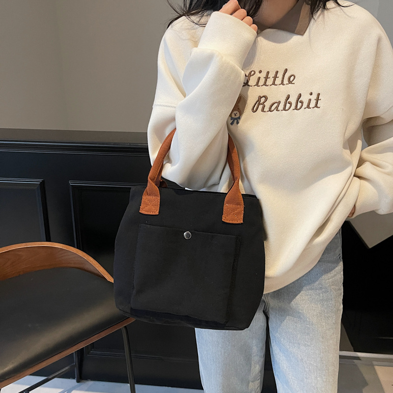 Bolsa de lona para mujeres invierno 2024 bolso de hombro bolso de mano de gran capacidad bolso japonés bolso de mujer bolso de ocio