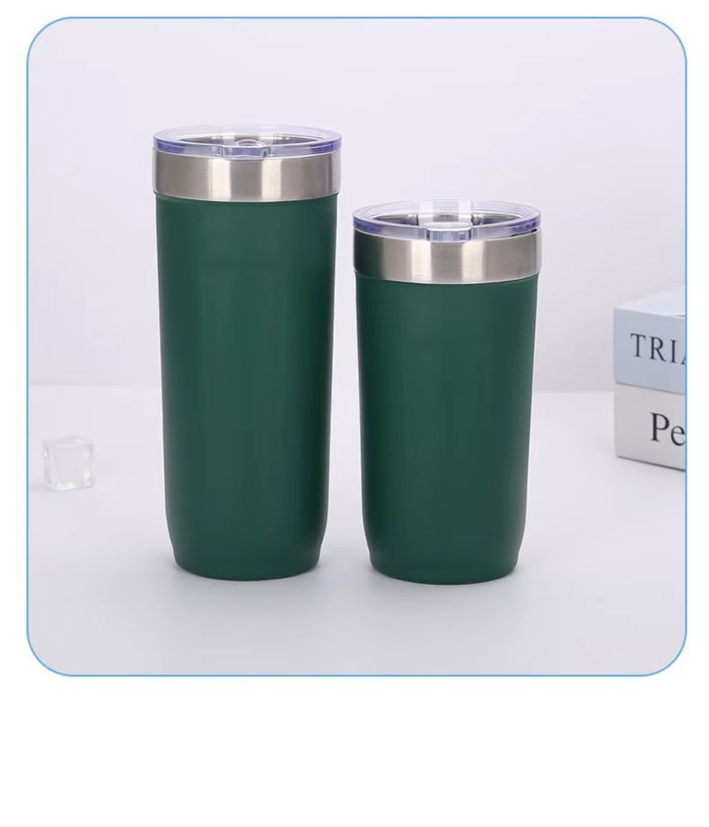 Comercio exterior nuevo acero inoxidable de doble capa taza de plástico aislante de calor portable taza de café taza de automóvil fábrica de taza de automóvil directamente al aire libre