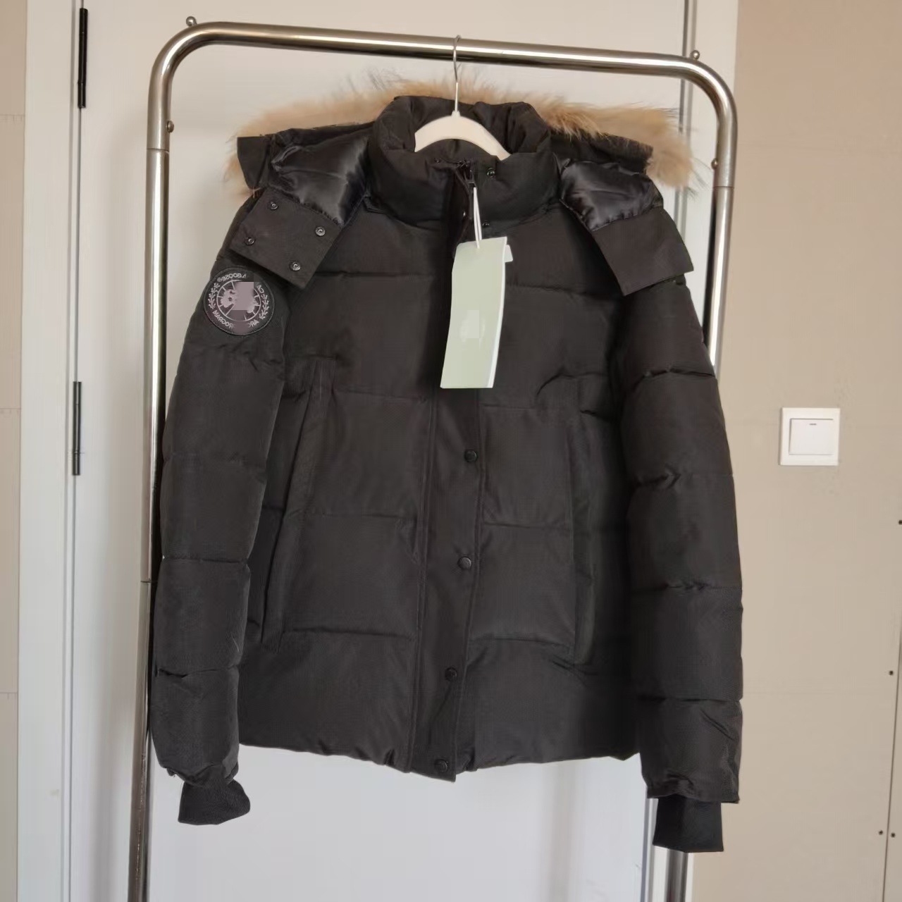 正确版大鹅大口袋男女情侣同款羽绒服连帽加厚保暖防风外套装