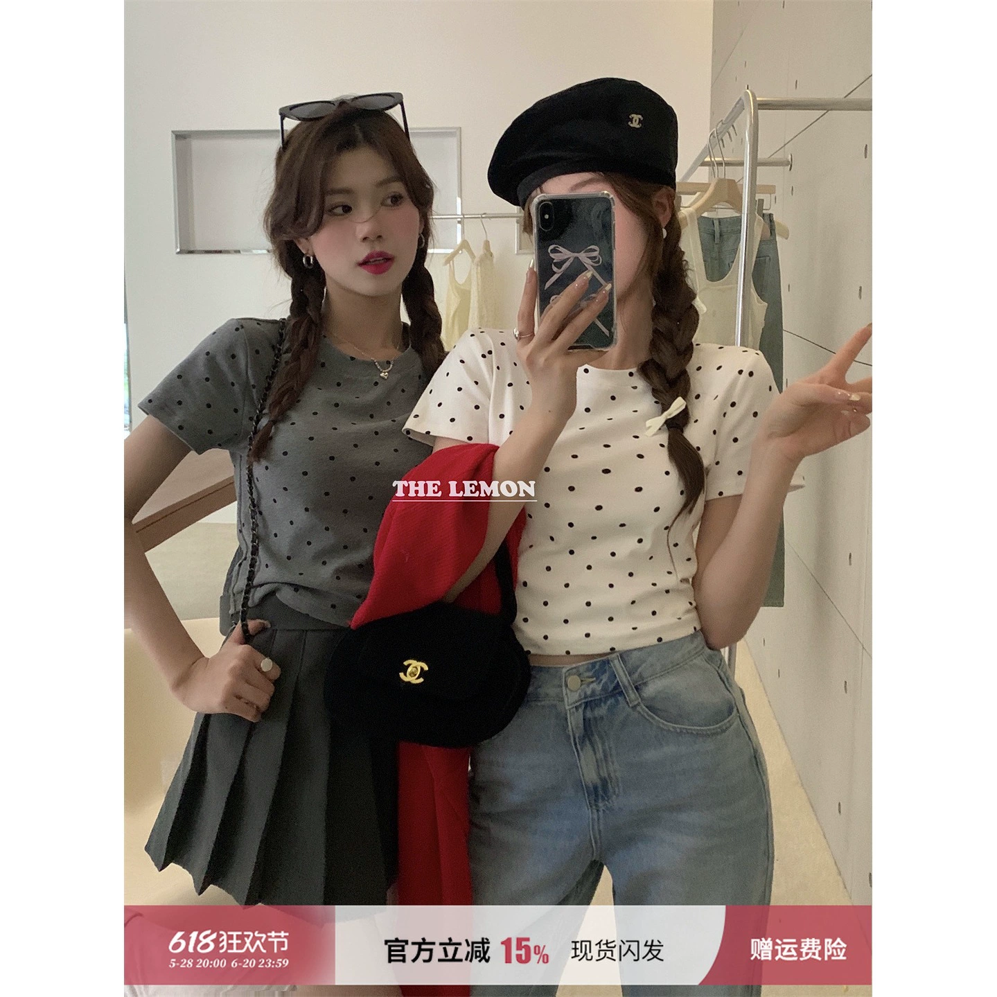 Серая женская футболка в горошек с короткими рукавами, лето 2025, новая футболка с половиной рукавов, тонкий нишевый короткий топ на правое плечо