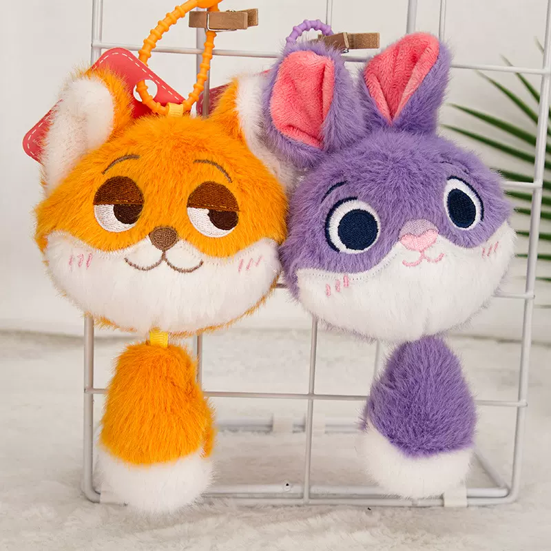 小挂件尼克毛绒玩具兔子朱迪公仔闪电挂饰钥匙扣玩偶卡通迷你娃娃