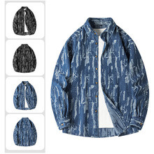 高品质日系复古格子衬衫男士休闲美式春秋季新款衬衫代发外贸跨境