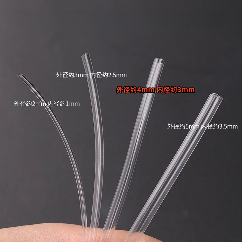 Tao Manguera transparente Tubo de cuerda trenzada Diy hecho a mano Pulsera de cuerda de mano con núcleo interior duro Tubo hueco Accesorios de manguera de pvc