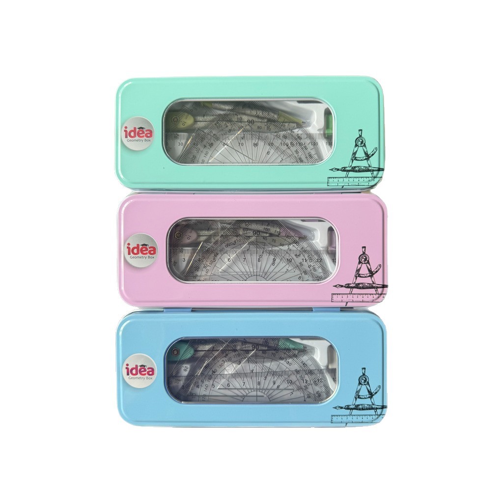 High-end fashionable tin box, ruler, set for elementary school students