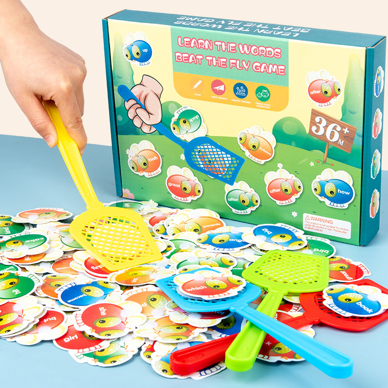Palabras en inglés transfronterizas intercambiando moscas diversión educativa para niños aprendizaje en inglés entrenamiento memoria de concentración juguetes de madera image 8