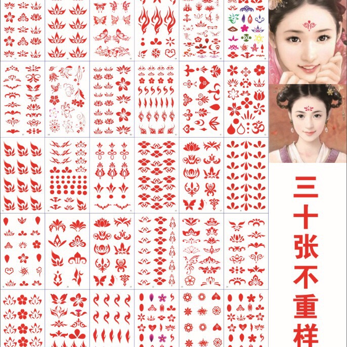 Cross-Border Holiday Stickers, Tattoo Stickers, Colorful Tattoo Stickers, Water Transfer Cartoon Tattoo Stickers, Eyebrow Stickers, Letter Tattoo Stickers