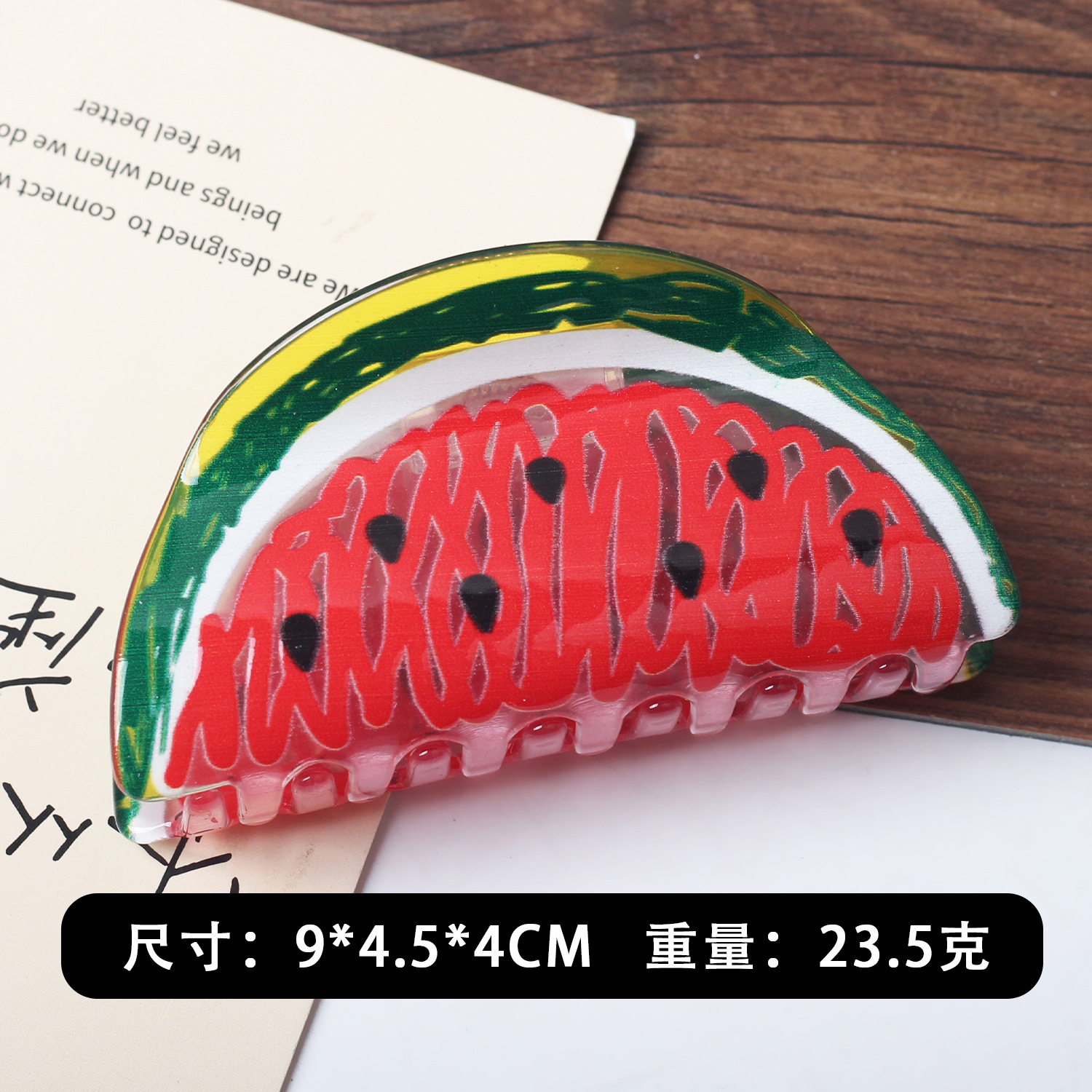 Clip de agarre de la serie de frutas de acrílico coreano, tendencia de moda personalizada, horquilla de tiburón, accesorios para el cabello, sombreros