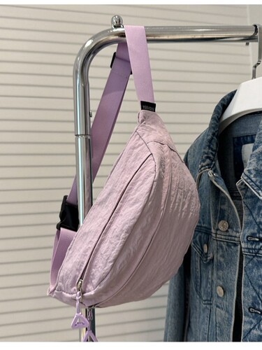 Breast bag for women's new sports and casual nylon shoulder bag for large capacity and all-matching small bag for mobile phone, men's cross-body waist bag