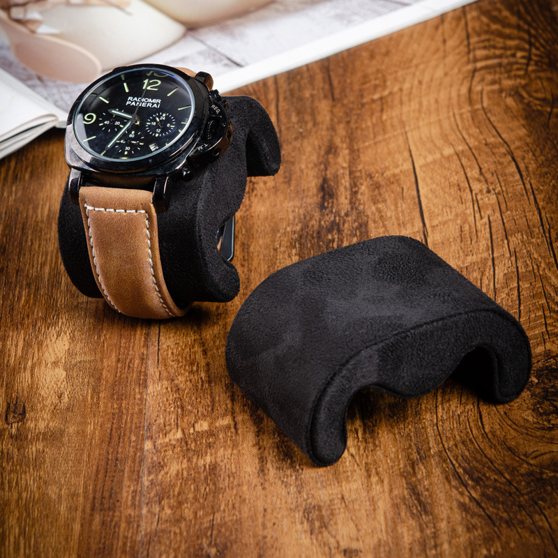 Negro - terciopelo de muntjac grueso - modelo en forma de m